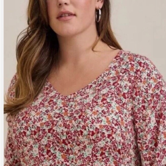 3X Torrid Floral Patterned Textured Mini Skater Dress - Picture 3 of 15